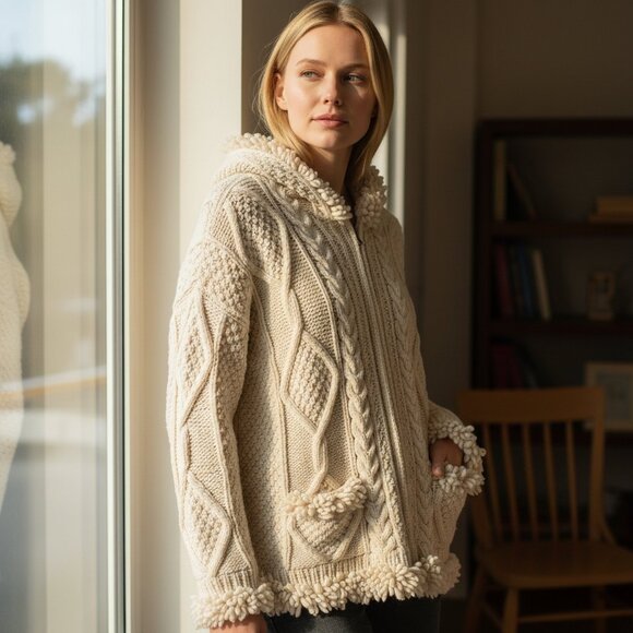 Vintage Hooded Cardigan Sweater - Picture 13 of 14